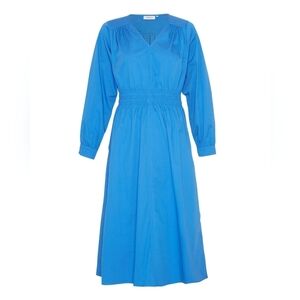 MSCH Copenhagen Blue Long Sleeve Leonita Lana Lomg Sleeve Dress